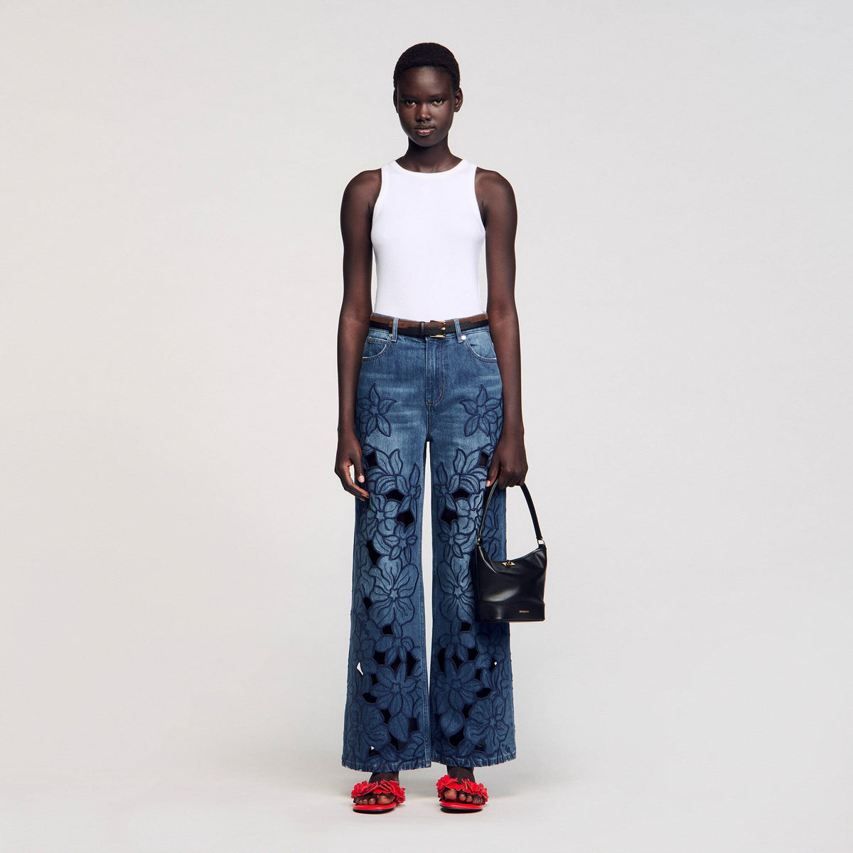 Embroidered jeans | Sandro