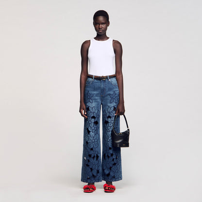 Embroidered jeans | Sandro