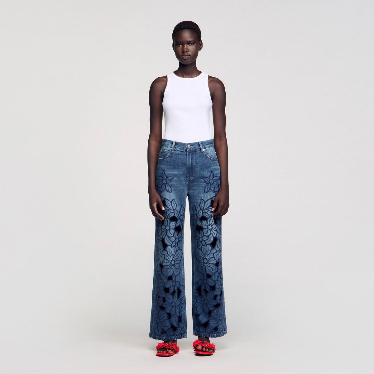 Embroidered jeans | Sandro