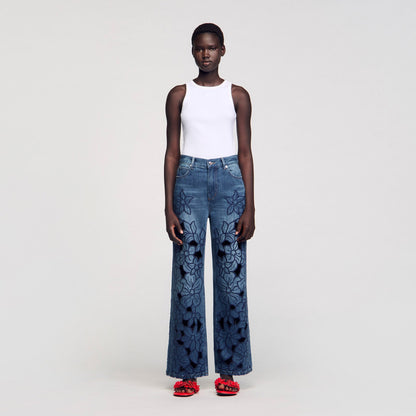 Embroidered jeans | Sandro