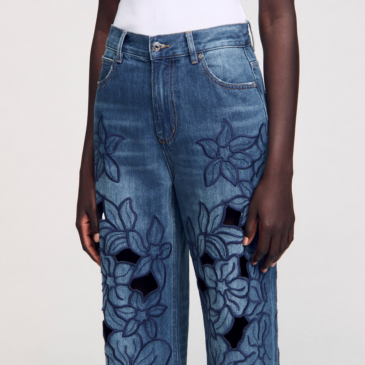 Embroidered jeans | Sandro