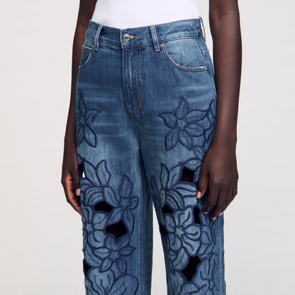 Embroidered jeans | Sandro
