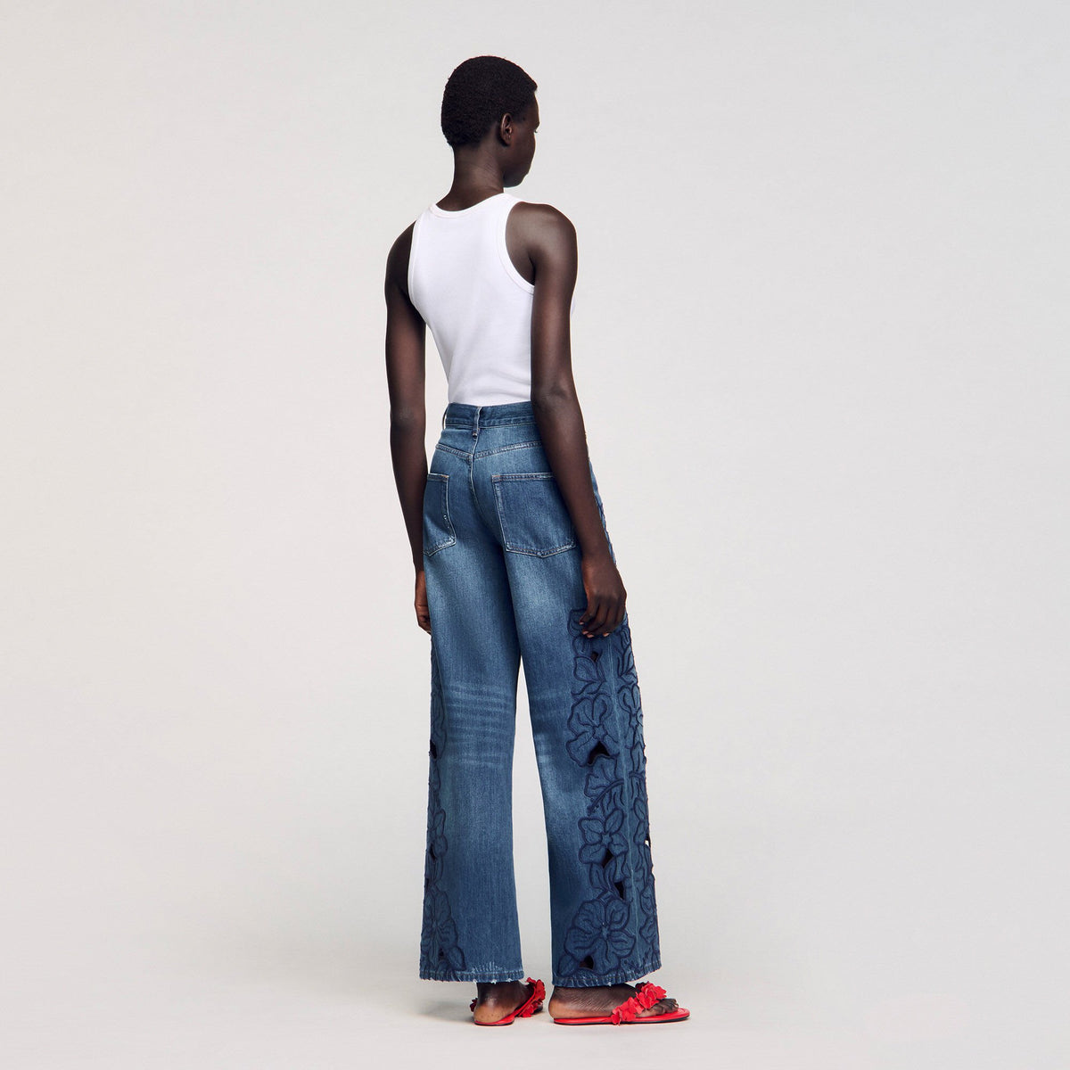 Embroidered jeans | Sandro