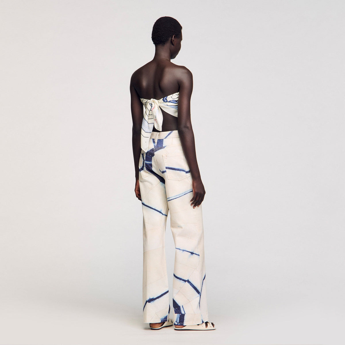 Wide-leg striped jeans | Sandro
