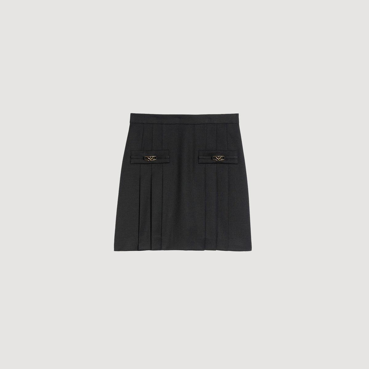 Mini skirt with stitched pleats | Sandro