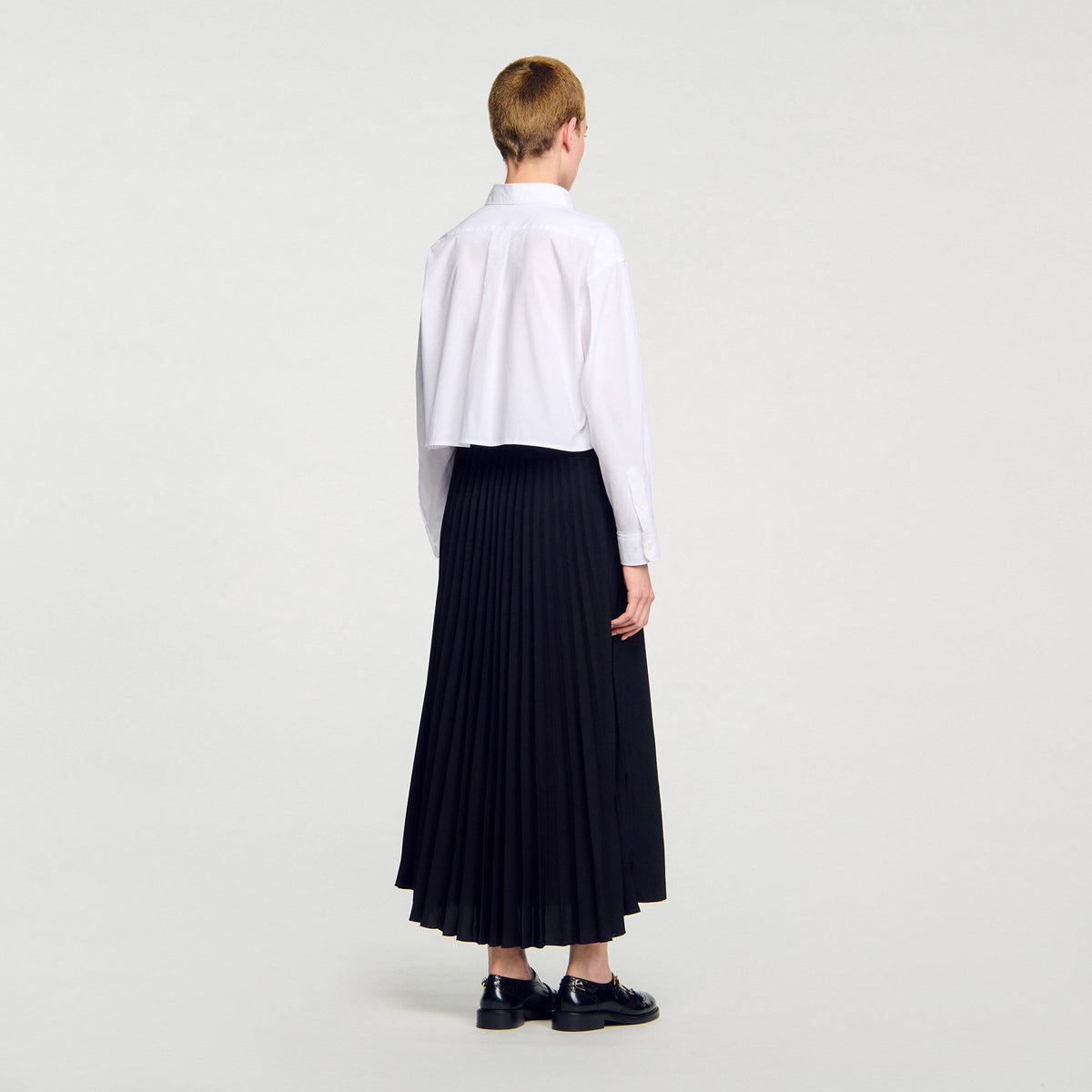 Curb chain buckle pleated skirt | Sandro