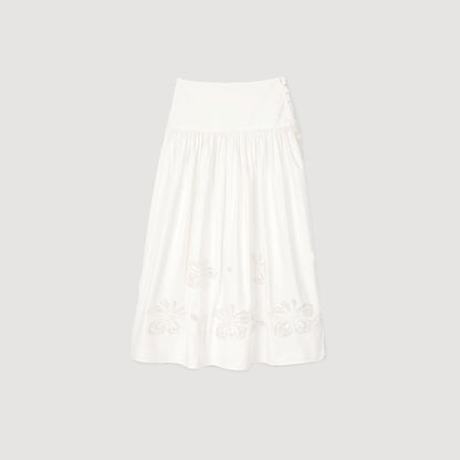 Maxi poplin skirt | Sandro