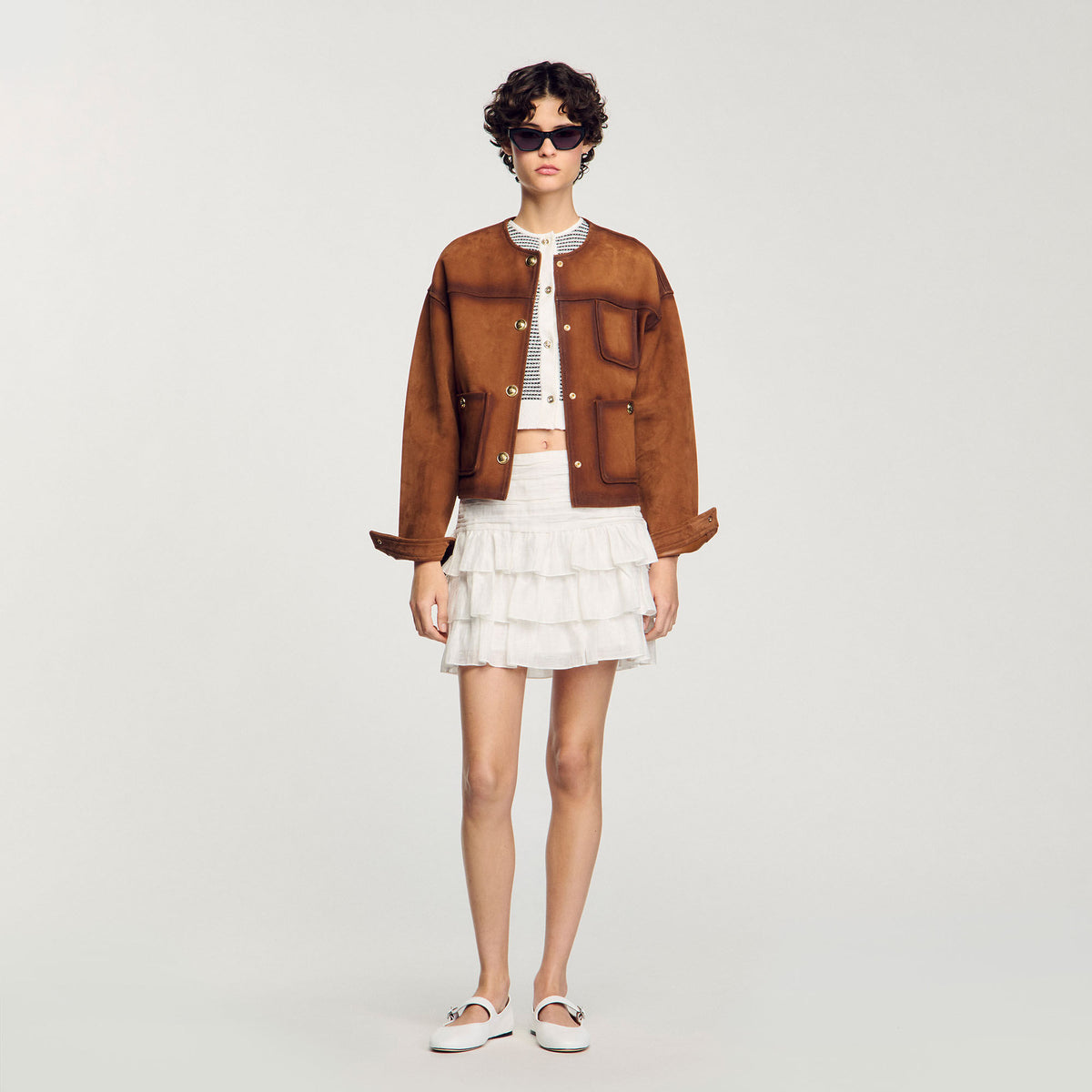 Mini ruffled skirt | Sandro