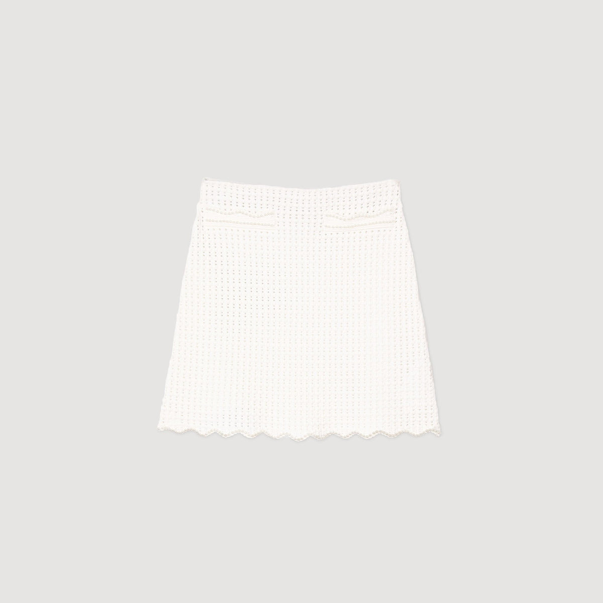 Mini pearl bead knit skirt | Sandro