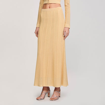 Pointelle knit maxi skirt | Sandro
