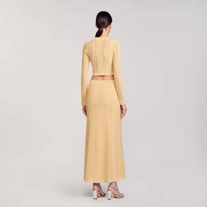 Pointelle knit maxi skirt | Sandro