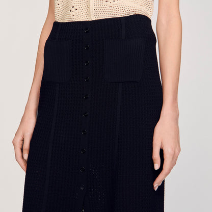Maxi decorative knit skirt | Sandro