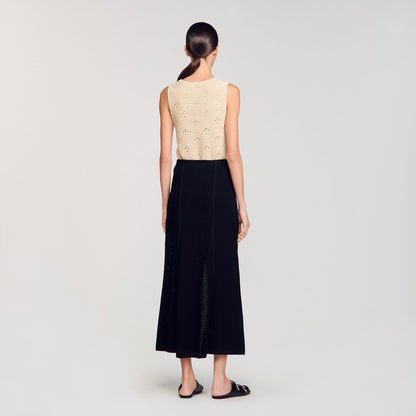 Maxi decorative knit skirt | Sandro