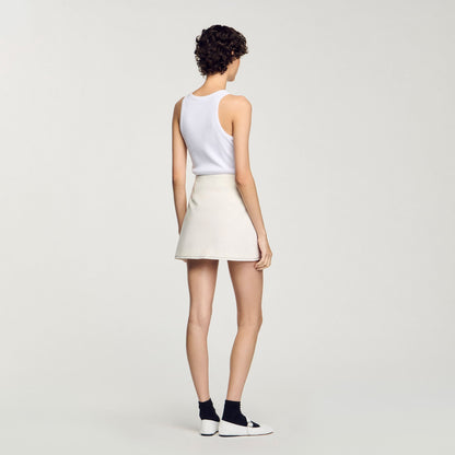 Mini box-pleated skirt | Sandro