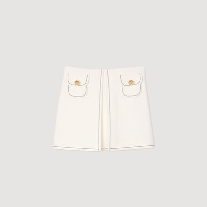 Mini box-pleated skirt | Sandro