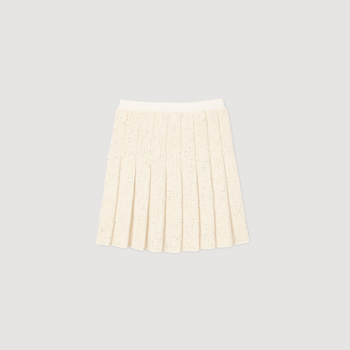 Mini tweed pleated skirt | Sandro