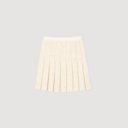 Mini tweed pleated skirt | Sandro