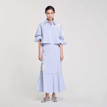 Maxi striped skirt | Sandro