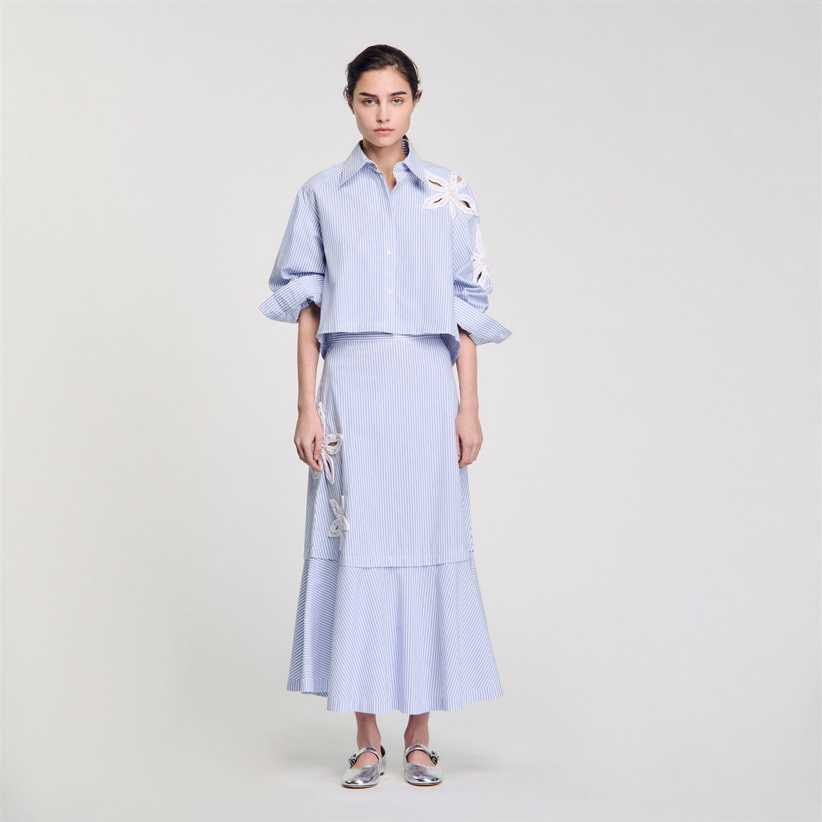 Maxi striped skirt | Sandro