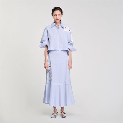 Maxi striped skirt | Sandro