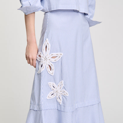 Maxi striped skirt | Sandro