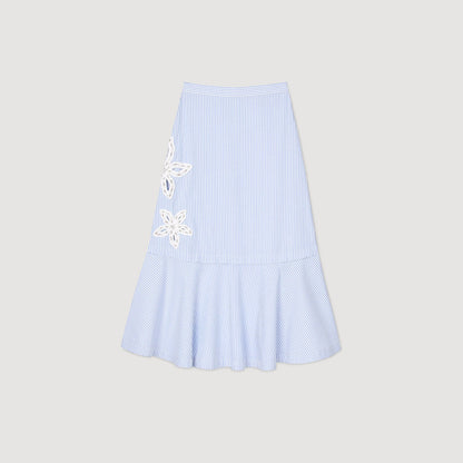 Maxi striped skirt | Sandro