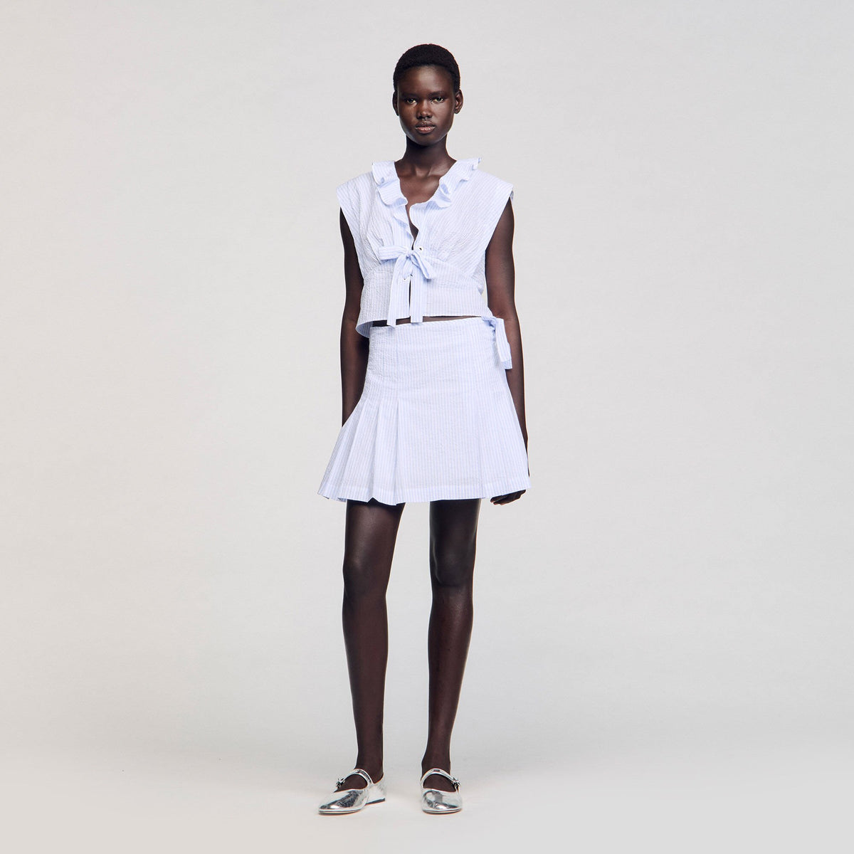 Mini striped skirt | Sandro