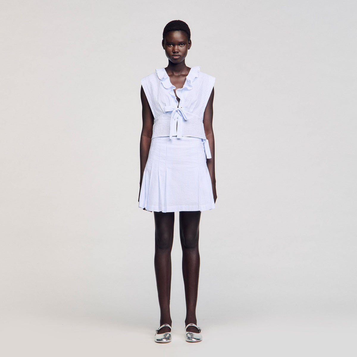 Mini striped skirt | Sandro