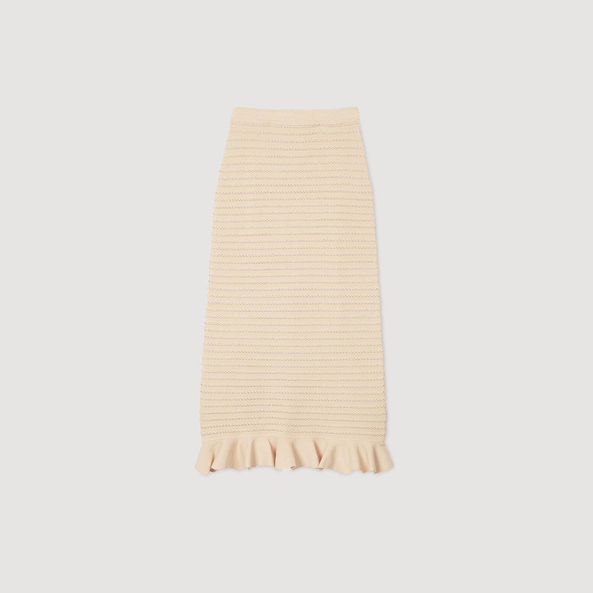 Rhinestone knit maxi skirt | Sandro