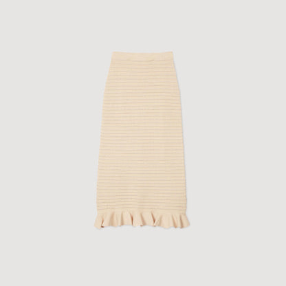Rhinestone knit maxi skirt | Sandro