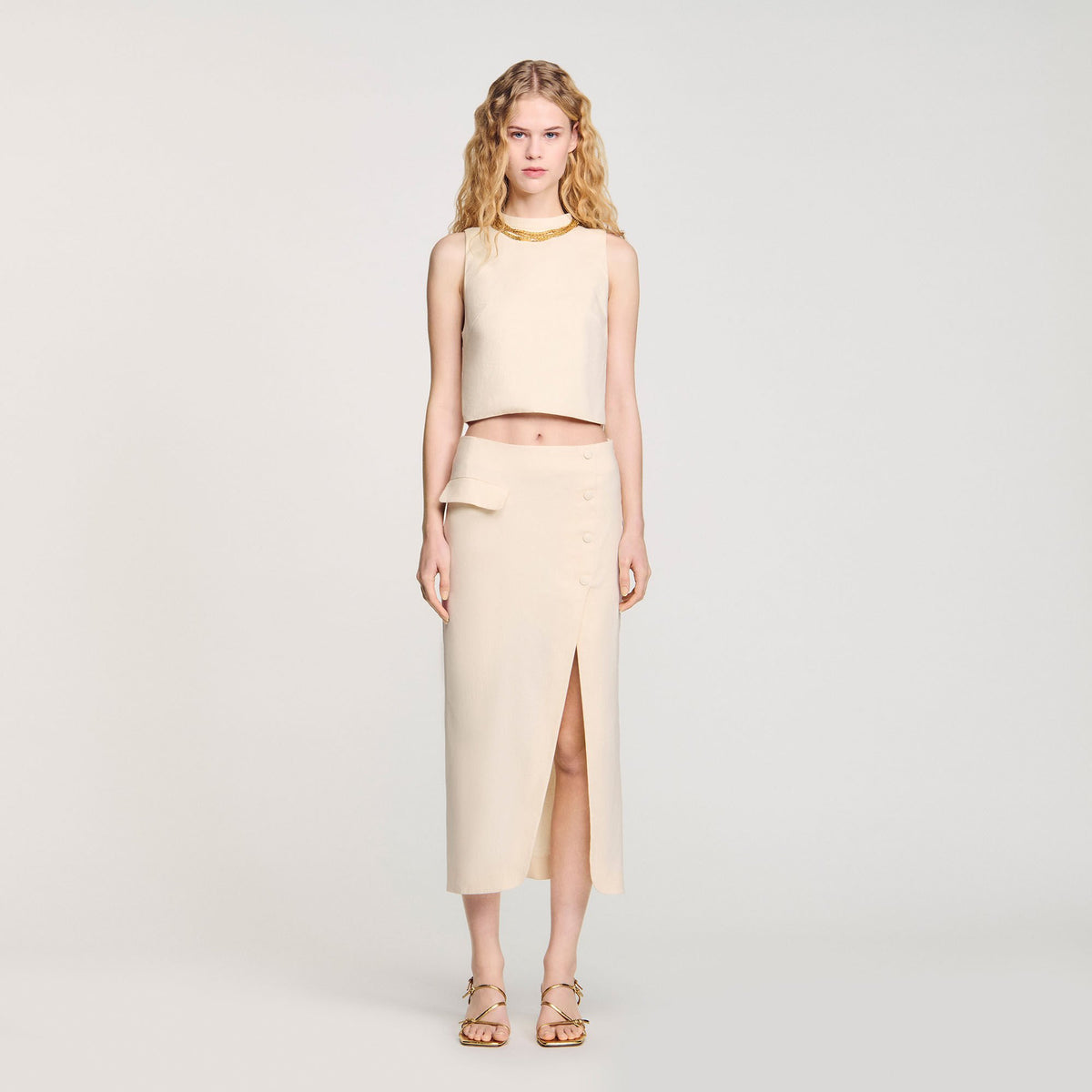 Maxi slit skirt | Sandro