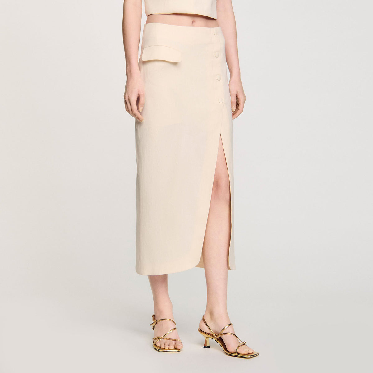 Maxi slit skirt | Sandro