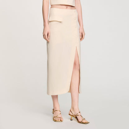 Maxi slit skirt | Sandro