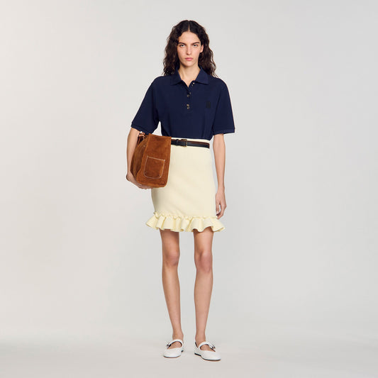 Knitted skirt with ruffle | Sandro