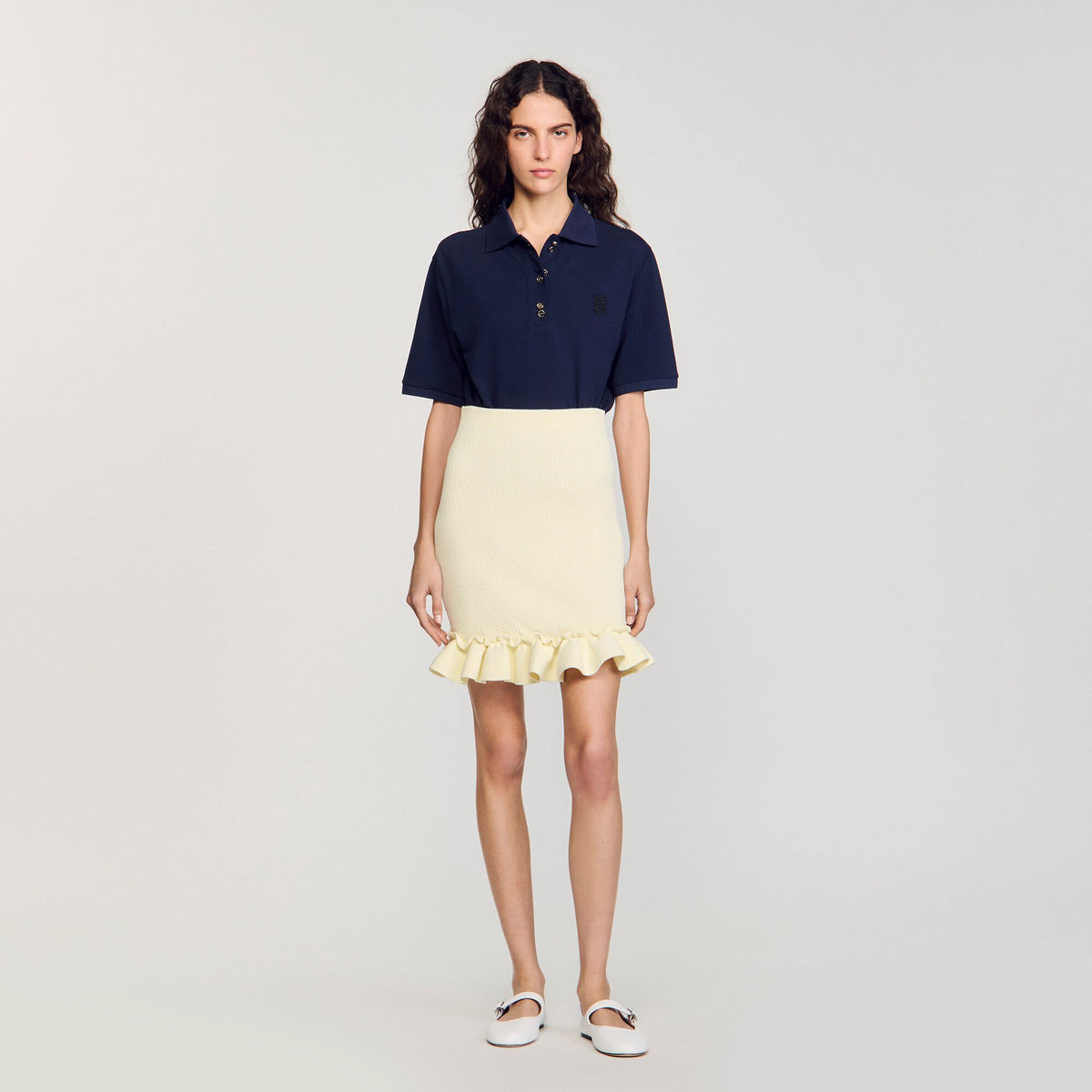 Knitted skirt with ruffle | Sandro