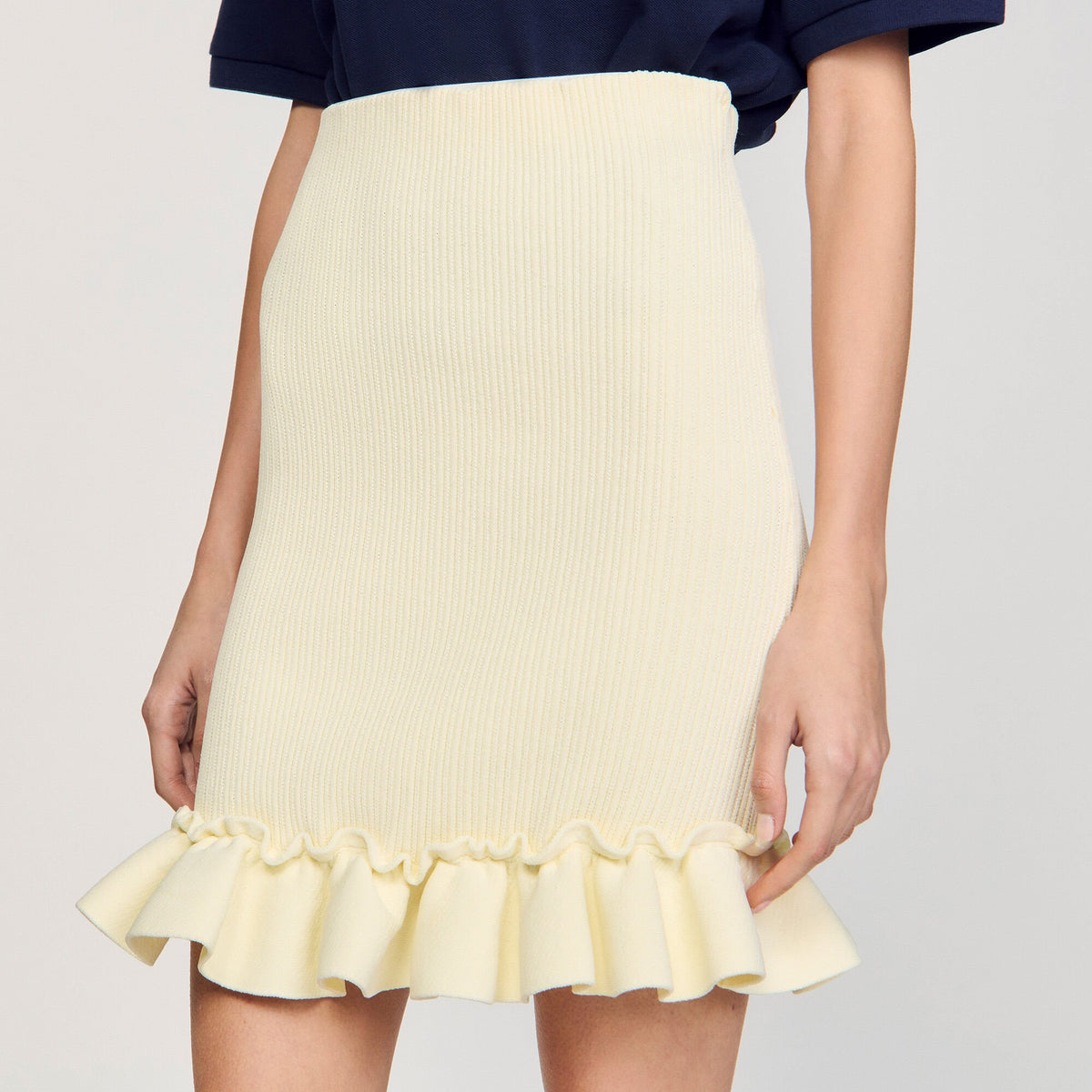 Knitted skirt with ruffle | Sandro