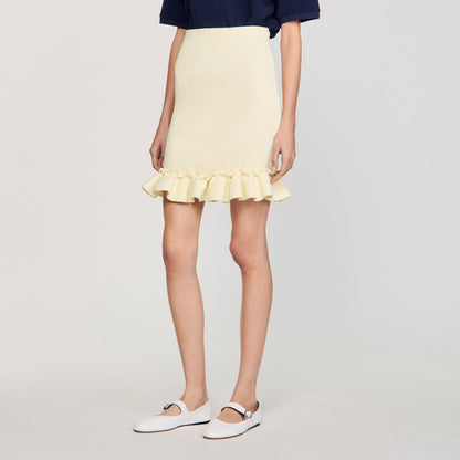 Knitted skirt with ruffle | Sandro