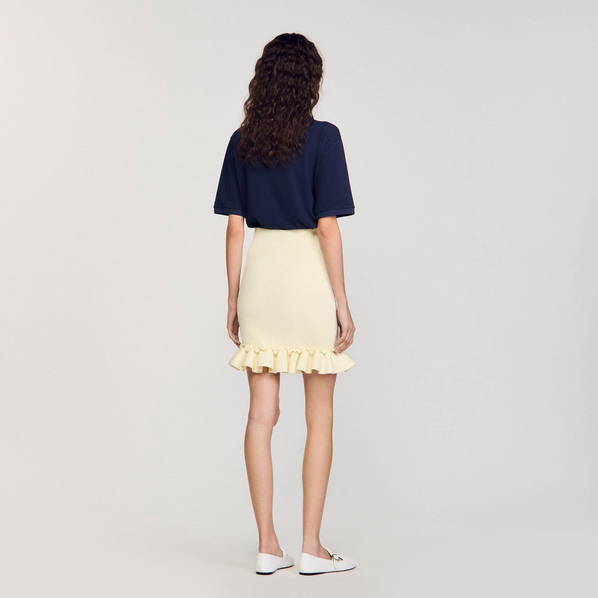 Knitted skirt with ruffle | Sandro