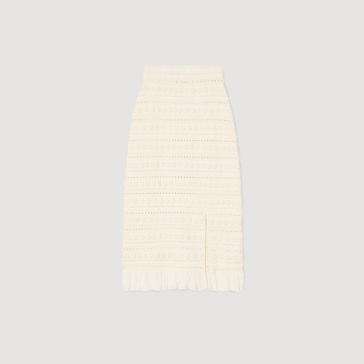 Maxi skirt with crochet detailing | Sandro