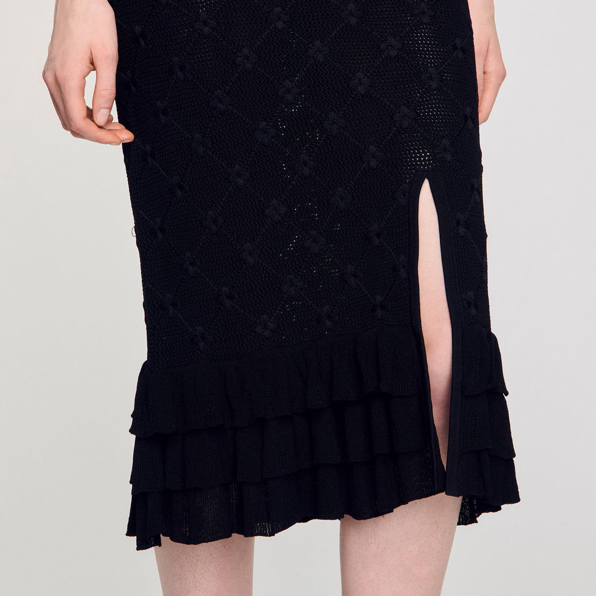 Knit midi skirt | Sandro