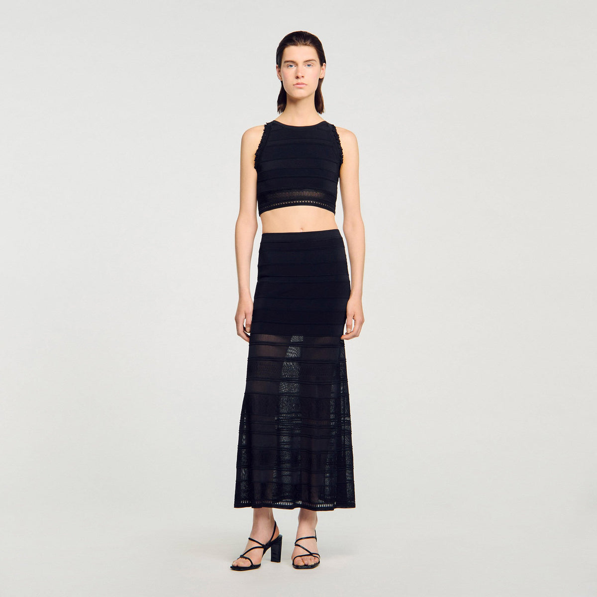 Maxi decorative knit skirt | Sandro