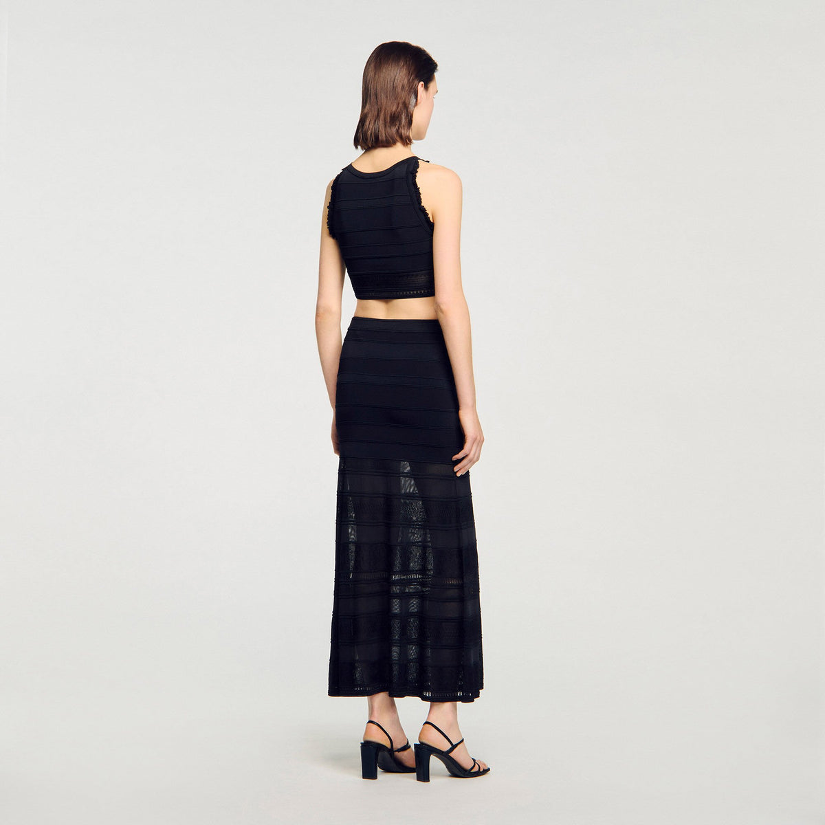 Maxi decorative knit skirt | Sandro