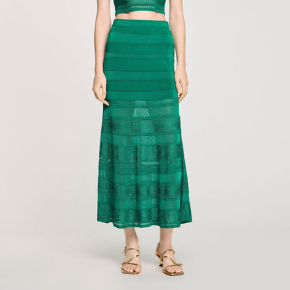 Maxi decorative knit skirt | Sandro