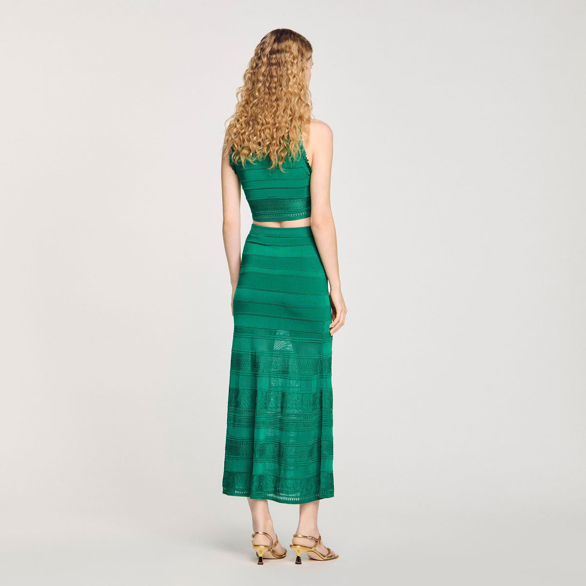 Maxi decorative knit skirt | Sandro