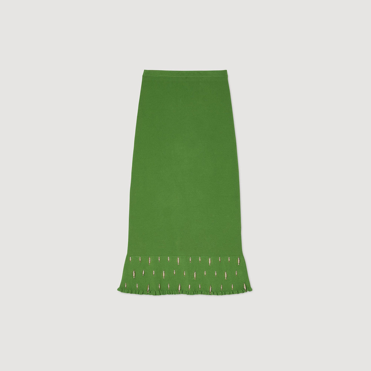 Maxi knit skirt with charms | Sandro