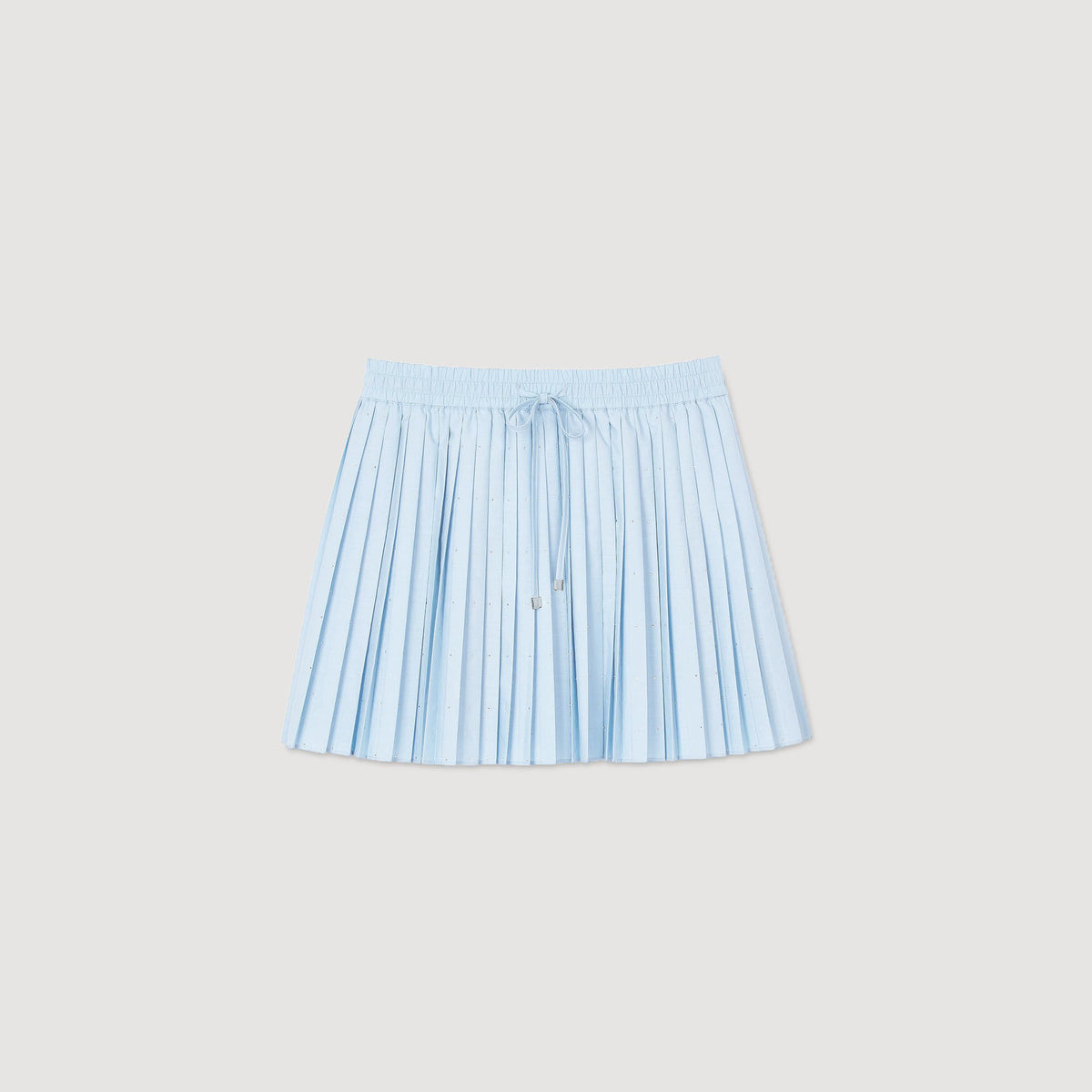 Mini pleated rhinestone skirt | Sandro