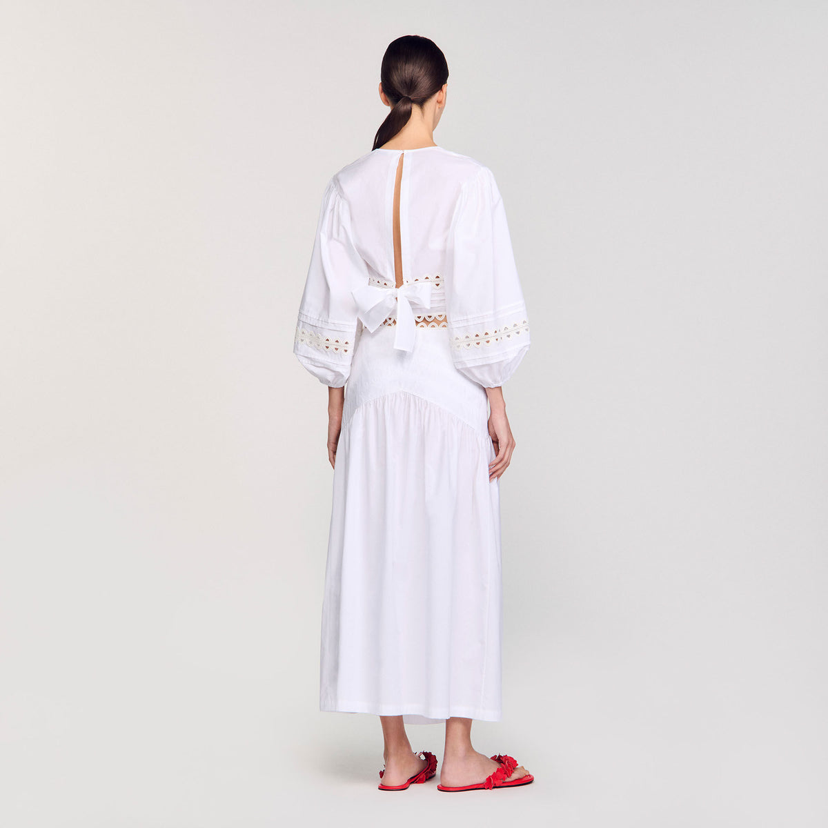 Maxi poplin skirt | Sandro