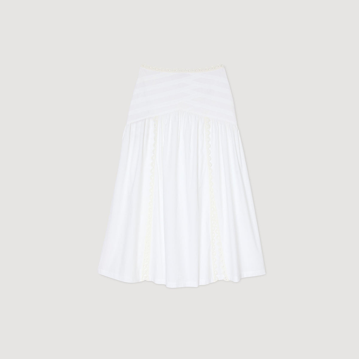 Maxi poplin skirt | Sandro