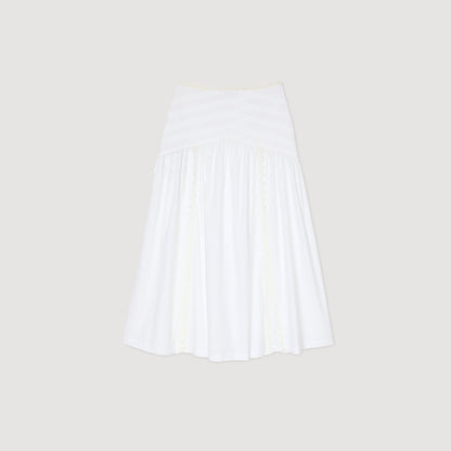 Maxi poplin skirt | Sandro