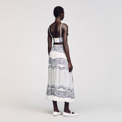 Bandana-motif skirt shorts | Sandro